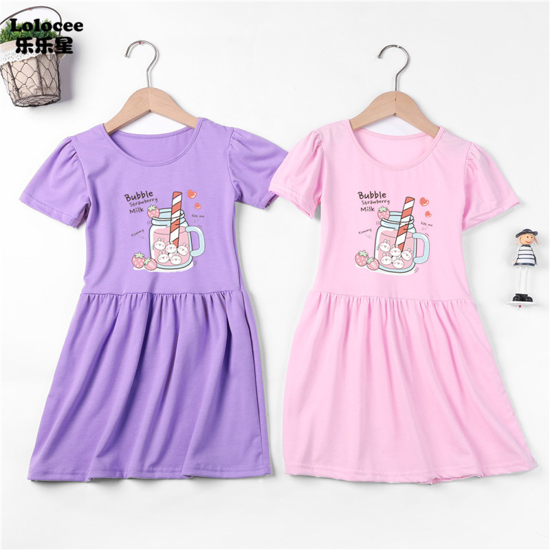 Summer Clothing For Teen Girls - 3-14Y gençler kızlar çilek suyu elbiseler
