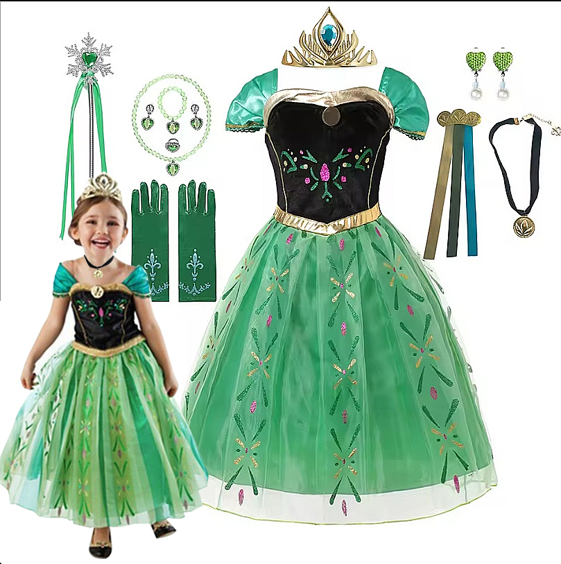 Summer Clothing For Kids Girls - Anna Kostüm Çocuklar Için Kız Fantezi