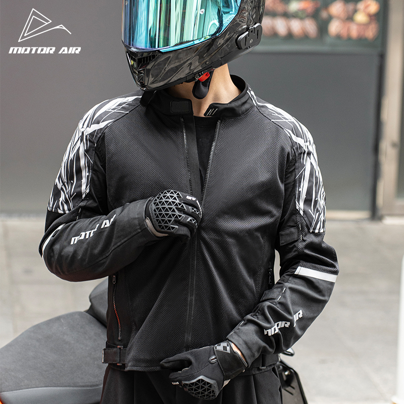 Summer Clothing Motorcycle - Siyah Motosiklet Ceketi Erkek Giyim Sürüş