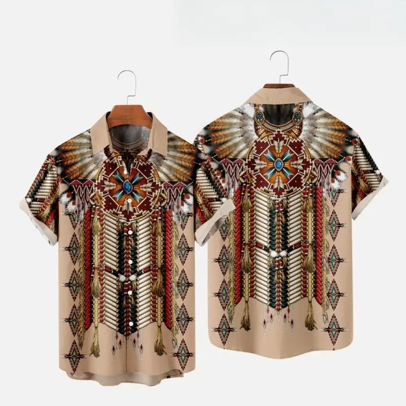 Indian Summer Vintage Clothing - Hint etnik tarzı 3D baskı plaj
