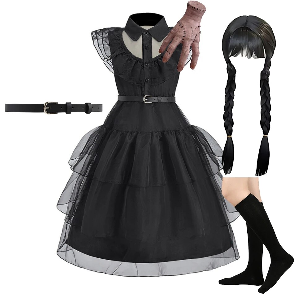 Summer Clothing For Kids Girls - Kız Kostüm Çocuklar Cosplay Siyah Cadı