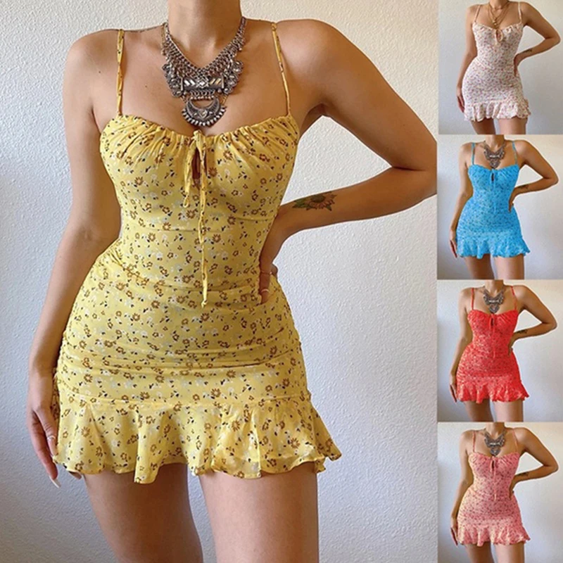 Summer Clothing Zara - Kadın Seksi Rahat Ev Küçük Çiçek
