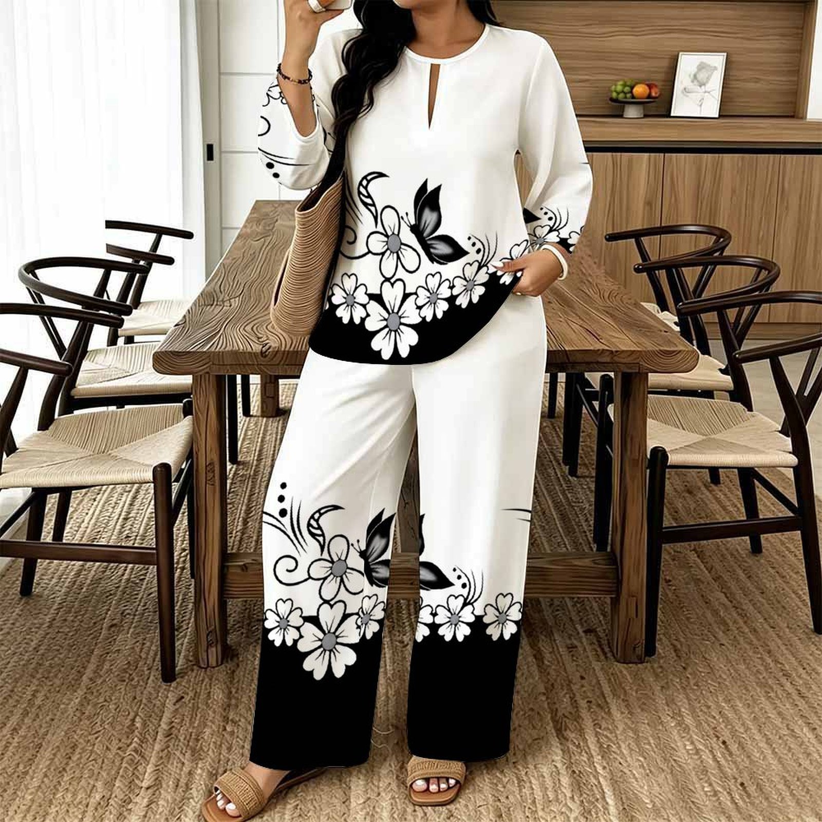 Summer Clothing Bundle - Kadın Günlük Baskılı İki Parçalı Takım