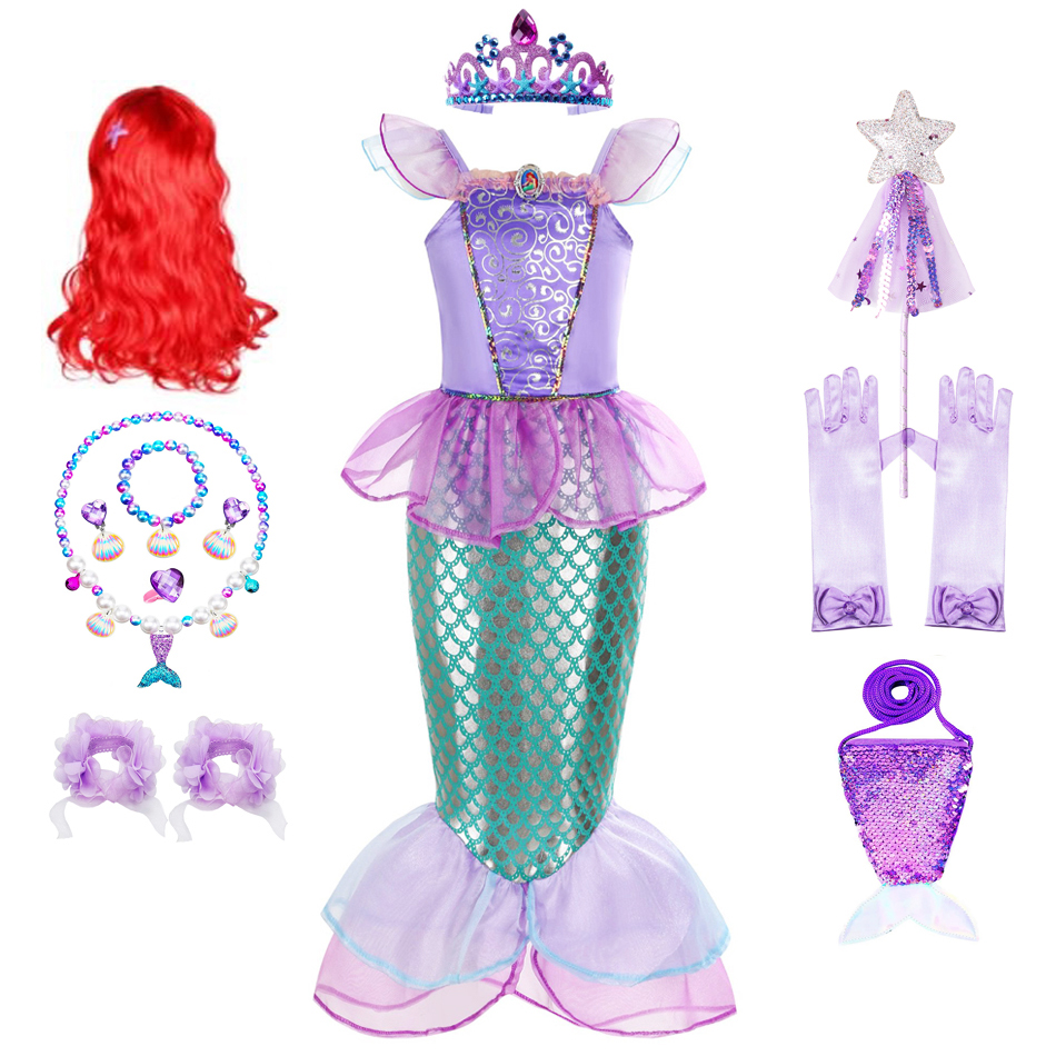 Summer Clothing For Kids Girls - Mermaid kostüm kızlar için cadılar bayramı