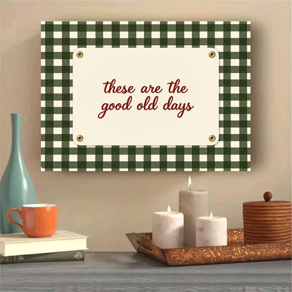 Summer Quotes - 1PC-Kanvas poster Çerçevesiz Retro Damalı Duvar