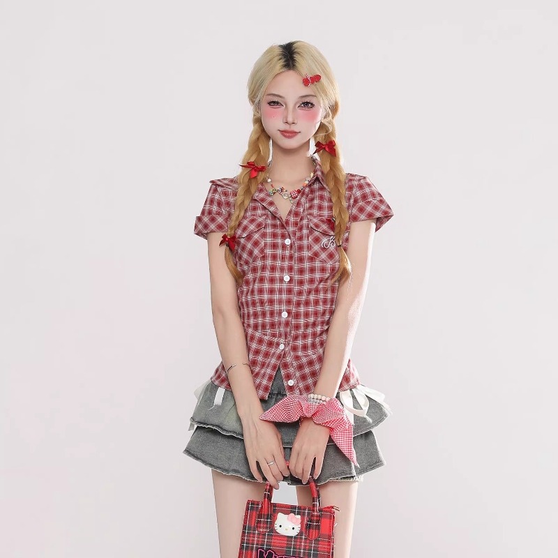 Harajuku Vintage Gotik Ekose G - Summer Goth Clothing incelemesi ve fiyatı