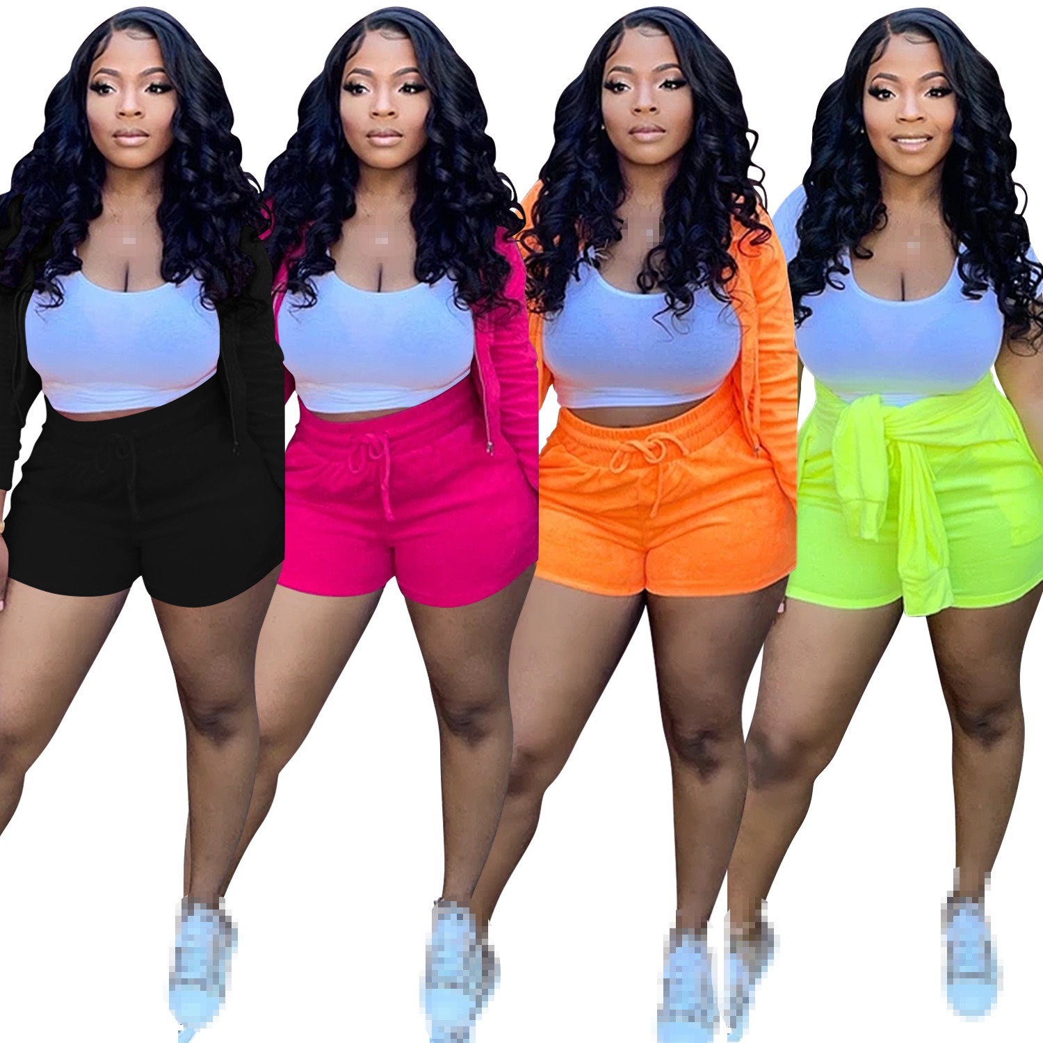 Şort setleri 3 parça set kadın - Summer Clothing Model incelemesi ve fiyatı