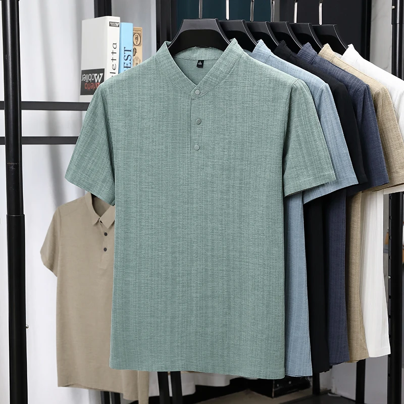 Erkek Mandarin Yaka Yarım Düğm - Summer Clothing Essentials incelemesi ve fiyatı