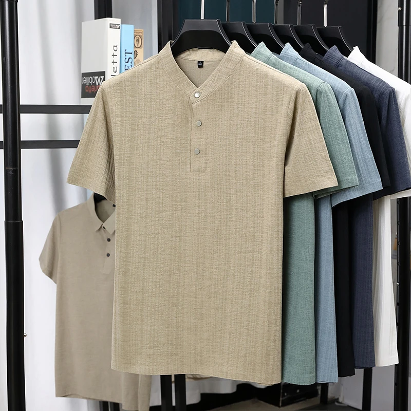 Erkek Mandarin Yaka Yarım Düğm - Summer Clothing Essentials incelemesi ve fiyatı