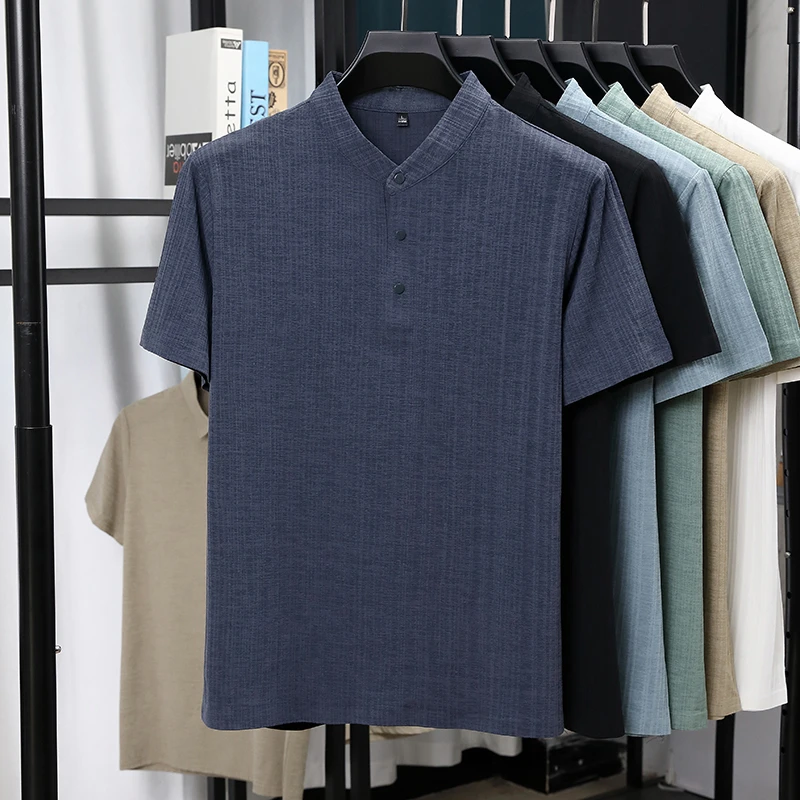 Erkek Mandarin Yaka Yarım Düğm - Summer Clothing Essentials incelemesi ve fiyatı