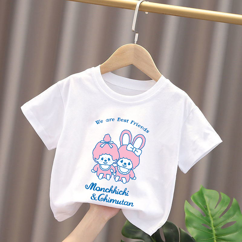 Monchhichi Çocuk T-shirt Anime - Summer Clothing For Kids Girls incelemesi ve fiyatı