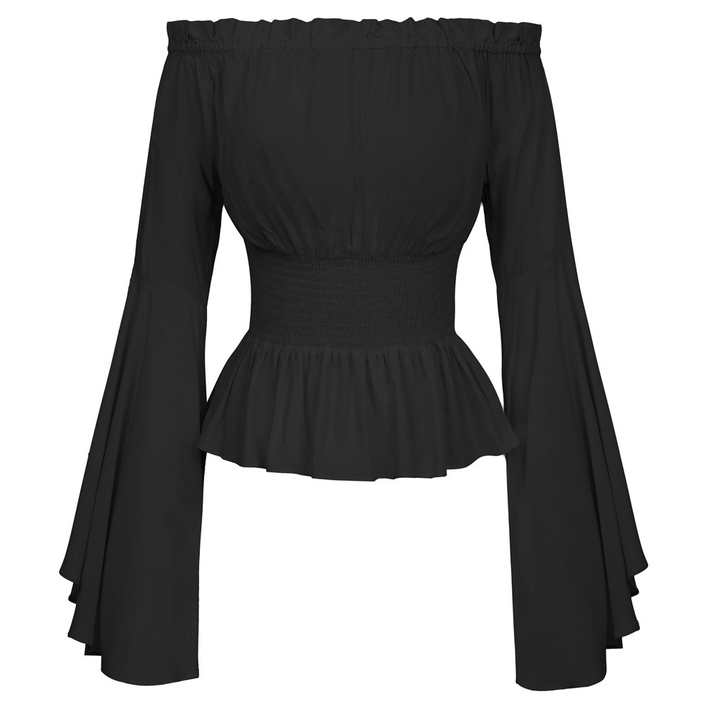 Goth Ince Gömlek Flared Uzun K - Summer Renaissance Clothing incelemesi ve fiyatı