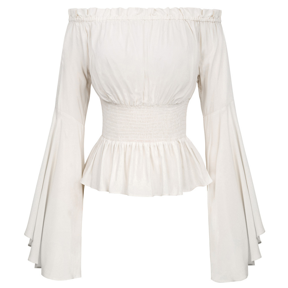Goth Ince Gömlek Flared Uzun K - Summer Renaissance Clothing incelemesi ve fiyatı