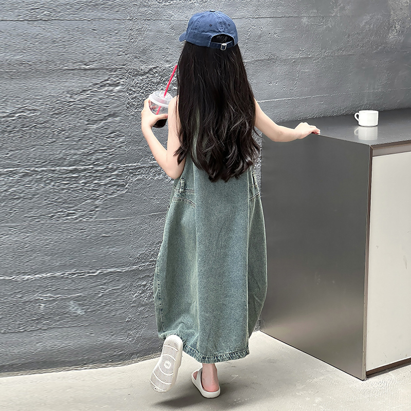 Vintage Mavi Çocuk Kız Yüksek  - Summer Clothing For Kids Girls incelemesi ve fiyatı