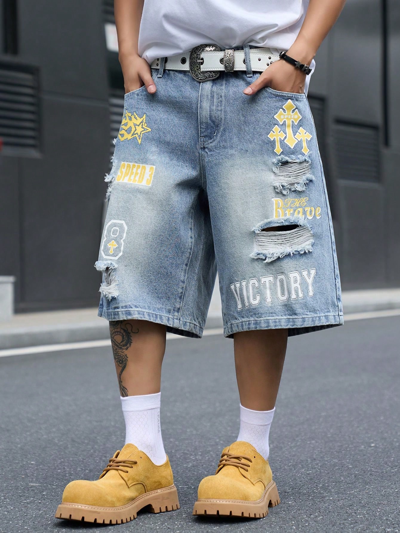 Erkek Bol Kesim Denim Bermuda  - Summer Quotes incelemesi ve fiyatı