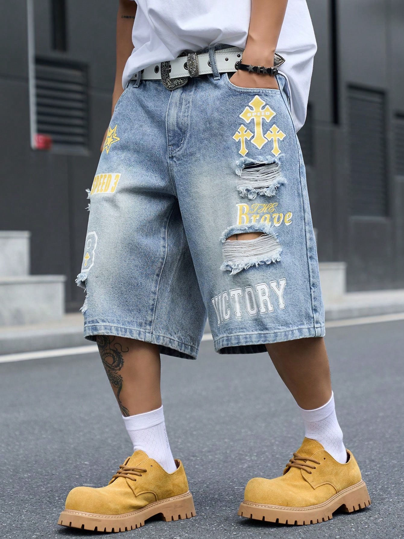 Erkek Bol Kesim Denim Bermuda  - Summer Quotes incelemesi ve fiyatı